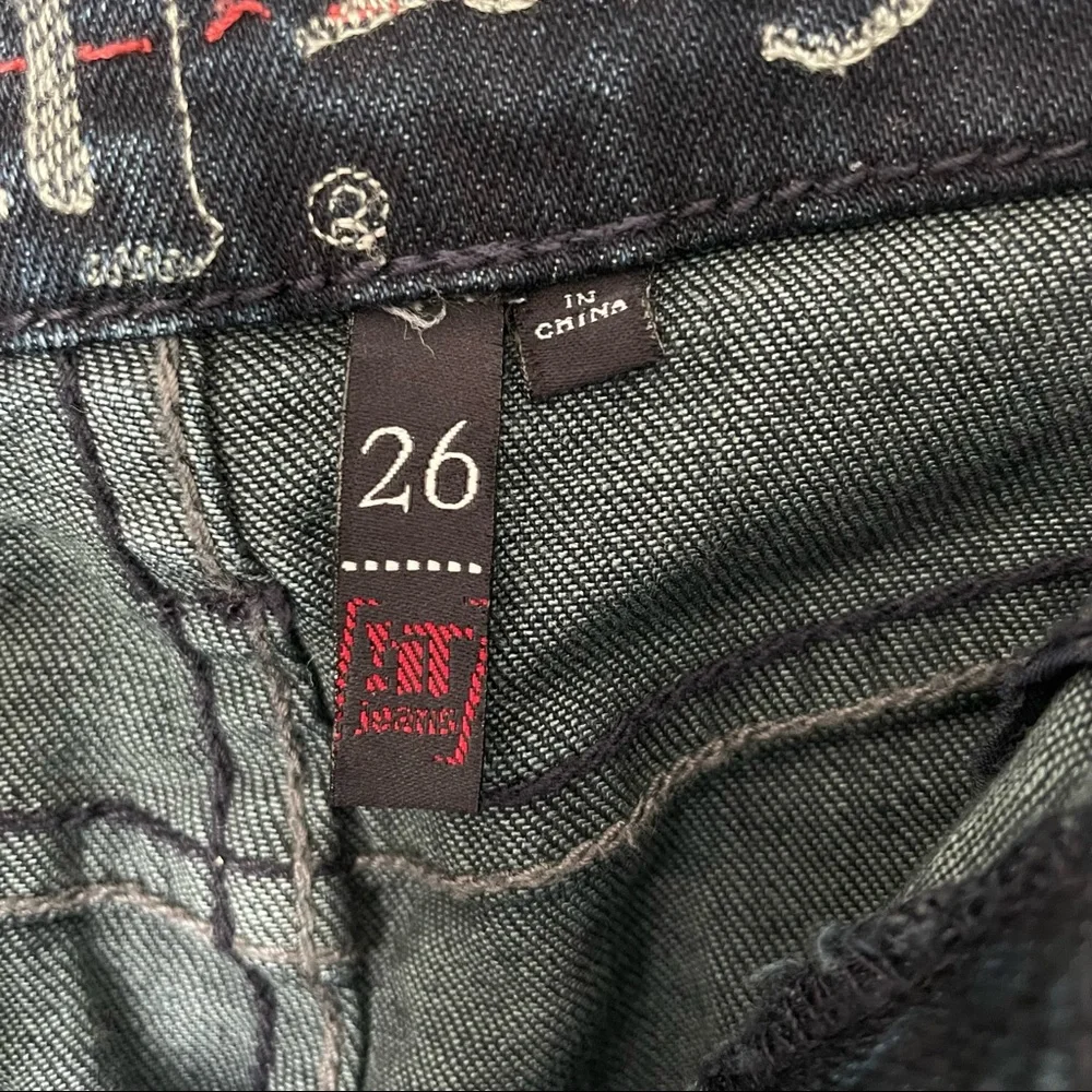 !It Denim Dark Blue Jean Denim Mini Skirt Size 26 - Picture 2 of 11